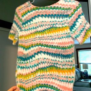 Anthropologie Tops | Anthropologie Marbled Sweater Tee | Color: White | Size: Xs | Lestafford's Closet